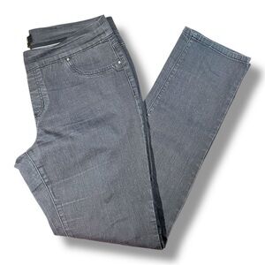 PASHU by Parasuco women’s grey blue leggings pull-up jeans size 14